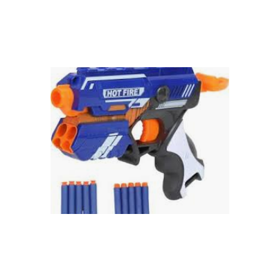 Miss & Chief Manual Blaze Storm Gun Blaster with 10 Foam Bullets for Kids  (Blue)
